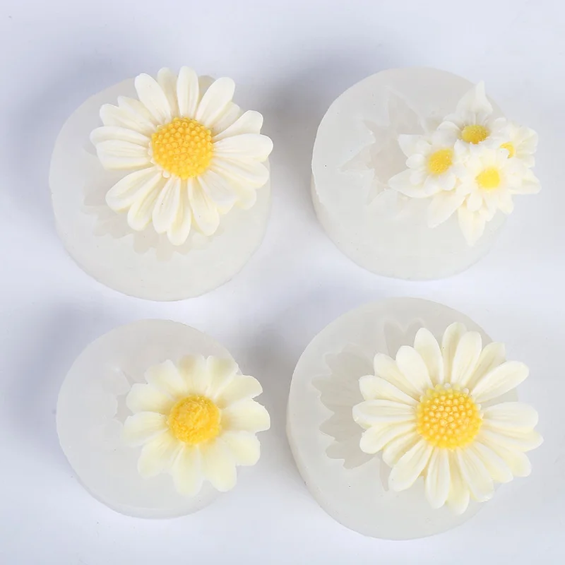 Chamomile Flowers chocolate wedding cake decorating tools DIY baking fondant silicone mold Clay Resin sugar Candy Sculpey