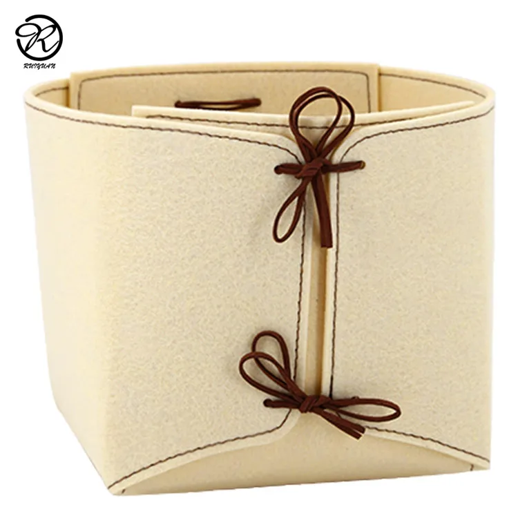 Office wholesale cute felt small storage box felt pencil drawer storage box organizers