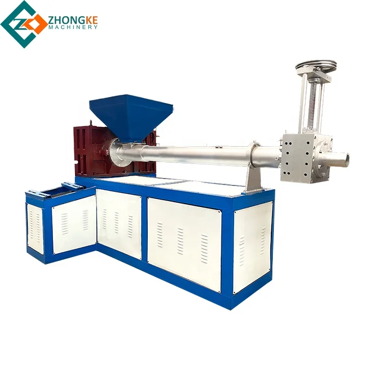 Plastic PE/PP/PET bottle strip plastic pelletizing auxiliary granulator machinery