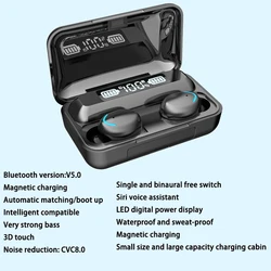 Noise cancelling earphones built-in mic headset touch control  best true wireless earbuds headphones