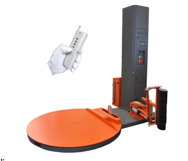 Automatic Shrink Wrapping Machine Rotary Stretch Film Wrapping Machine Pallet Film Pe Pet Plastic Film Roll Packaging Machine