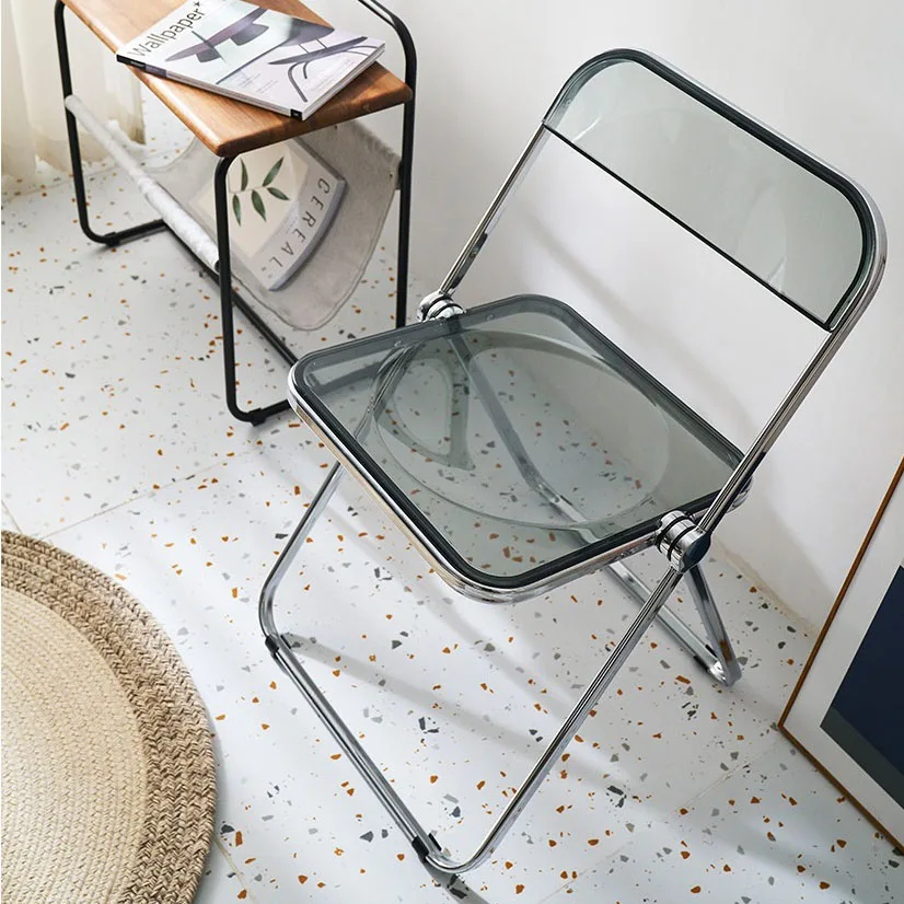 Продажа с завода, прозрачный пластиковый складной обеденный стул, красочный стул для банкета и вечеринки