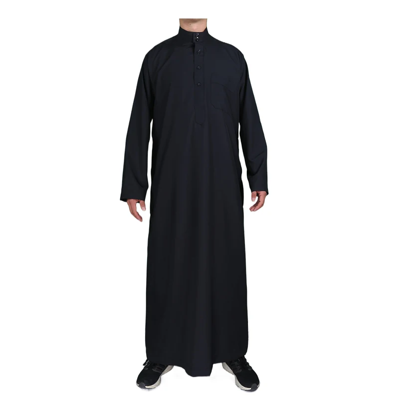Hot sale Traditional Design Cotton Material Clear Pattern Qatar Style Muslim Men Traditional Jubba Thobe