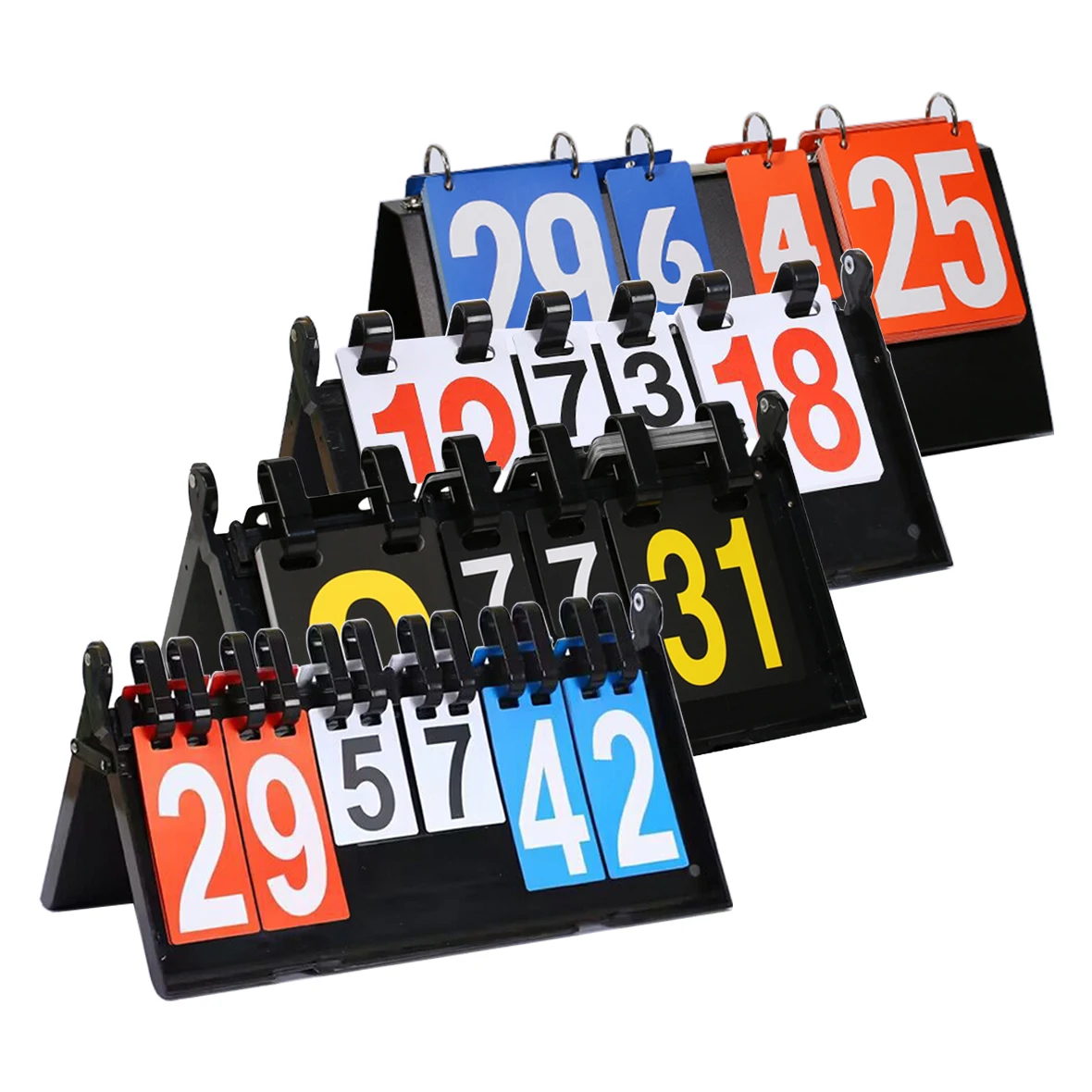 Outdoor Indoor Flip Scoreboard Tabletop Score Flipper Football Portable Flip Score Keeper Score for Basketball Volleyball Tennis