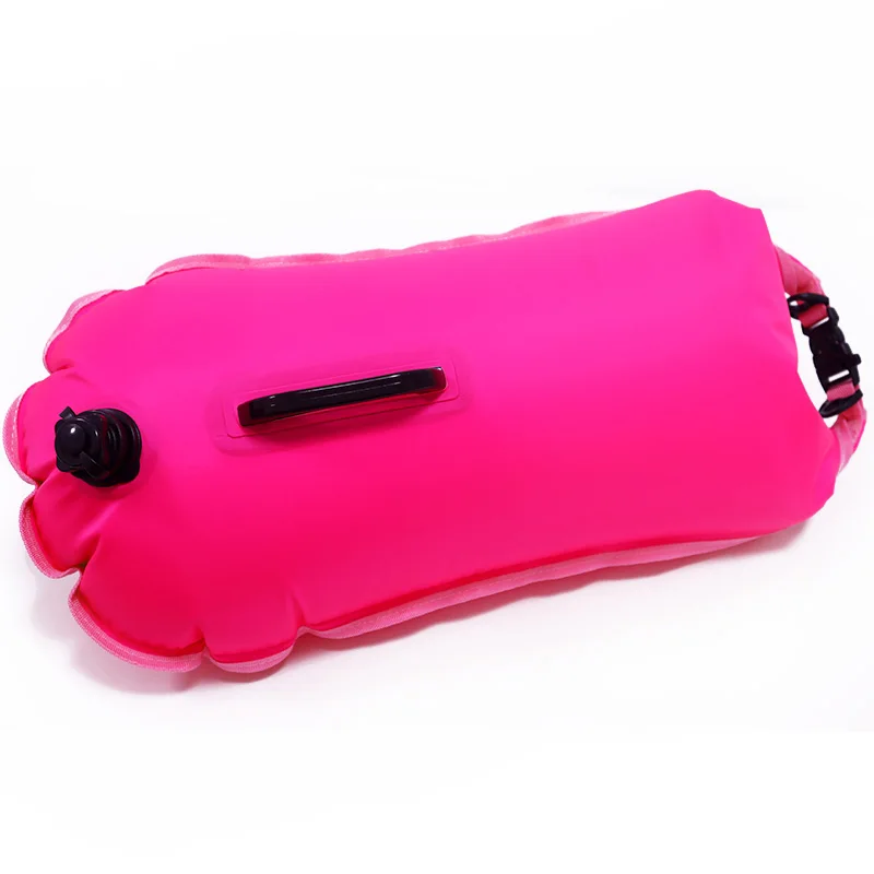In Stock Swim Buoy Swimming Floats Waterproof Inflatable Dry Bag Double Air Chamber Sack Safety For Swimmers pool buoys