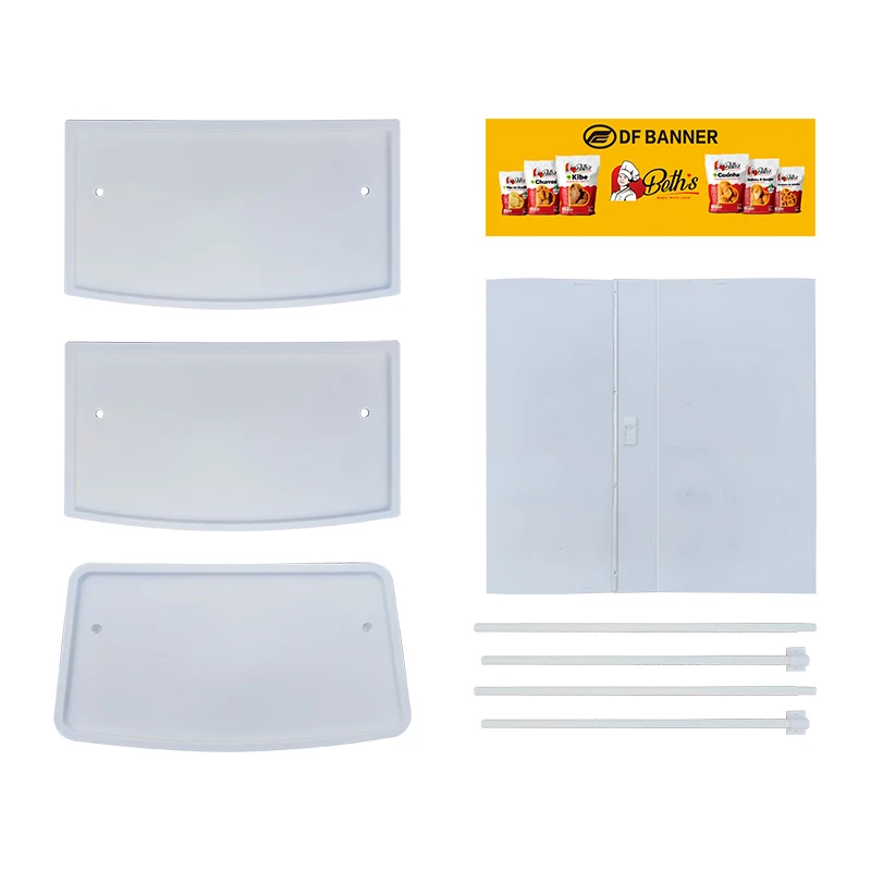 Portable Retail Display Table Counter for Outdoor Advertising Custom Logo Printed ABS/PP Flags Banners Aluminium Wood Flagpole