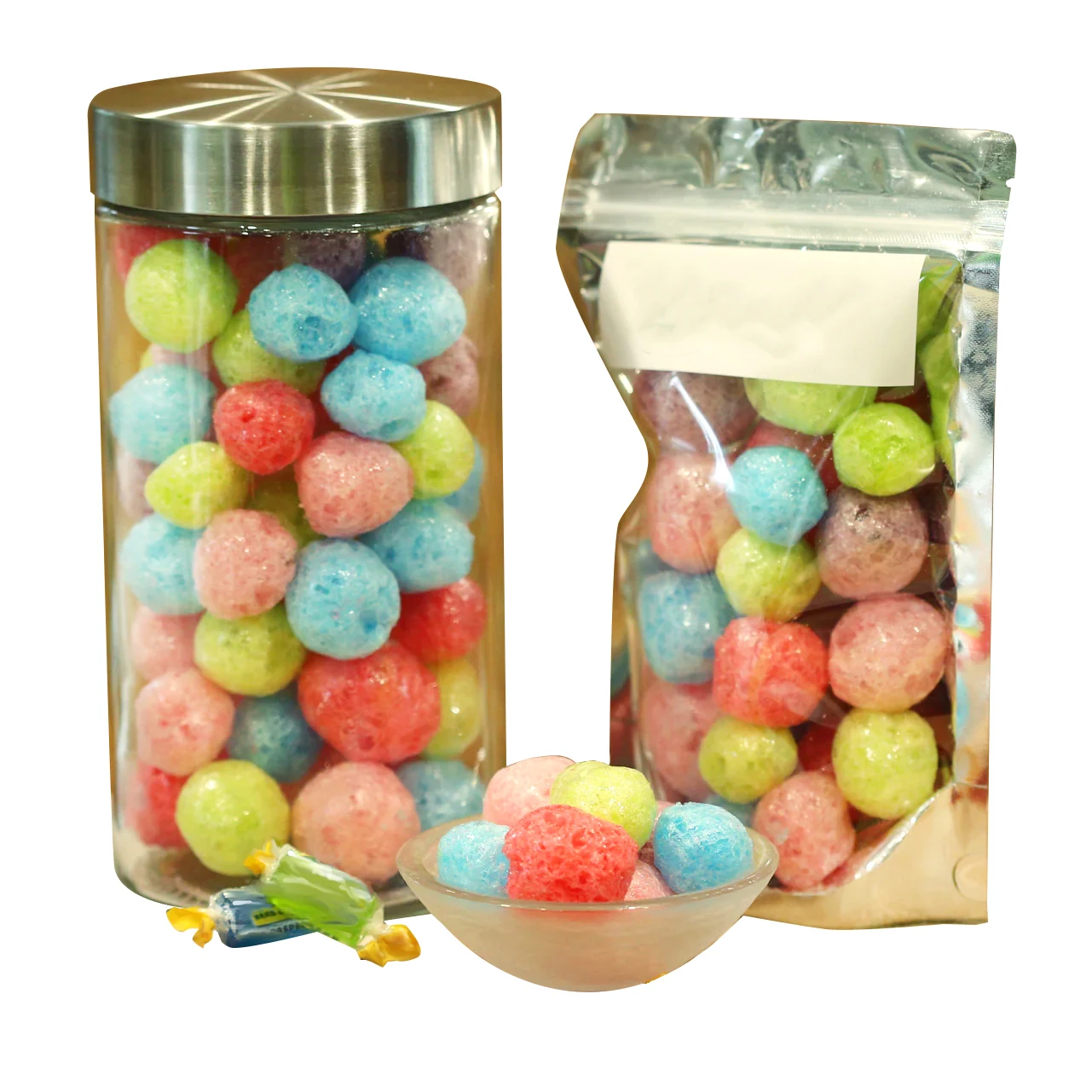 Shengyifan candy sweet snacks wholesale Bulk pack assorted fruit flavor spicy flavour freeze dried jelly beans candy