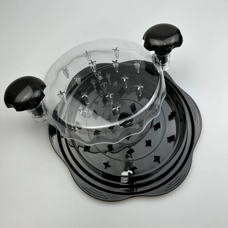 High Quality non-slip kitchen meat shredding Chicken Shredder tool Portable Plastic Transparent Lid Chicken Shredding Tool