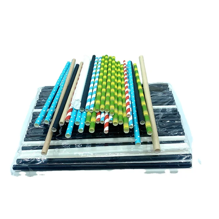 Slender Children S Beverage Juice Soy Milk  Colored paper straws Single Individually Packaged Disposable