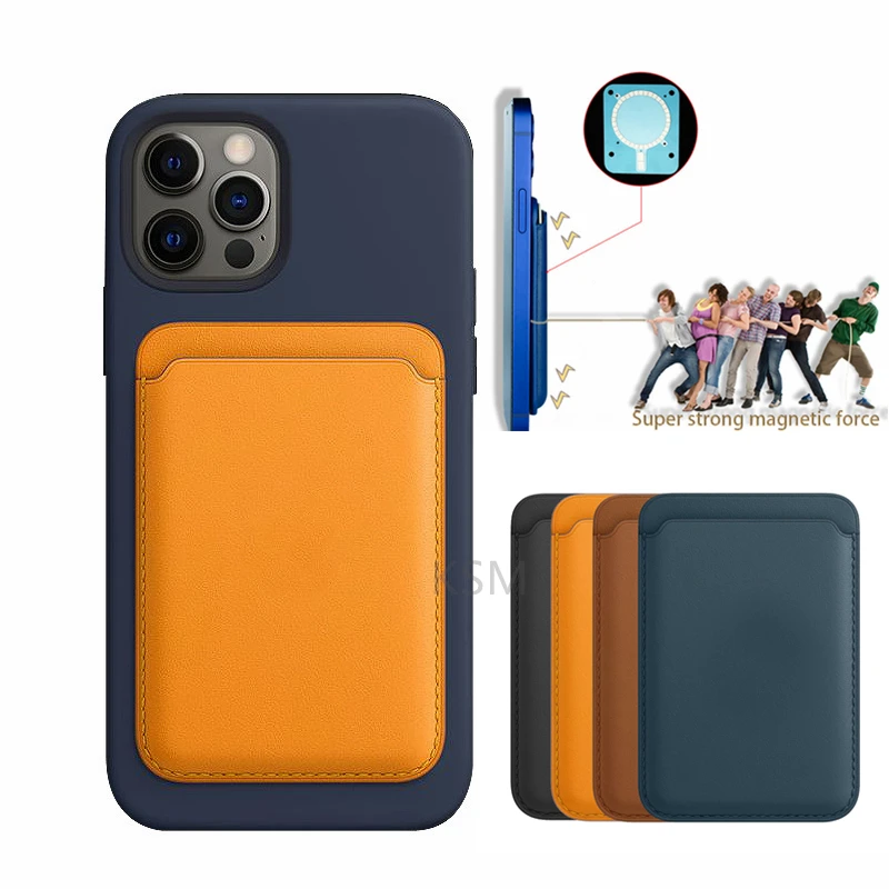 New Arrived Hot Selling PU Leather magnetic detachable Phone Wallet With Magsafe Leather Wallet For iPhone 12 Pro/13 for iPhone