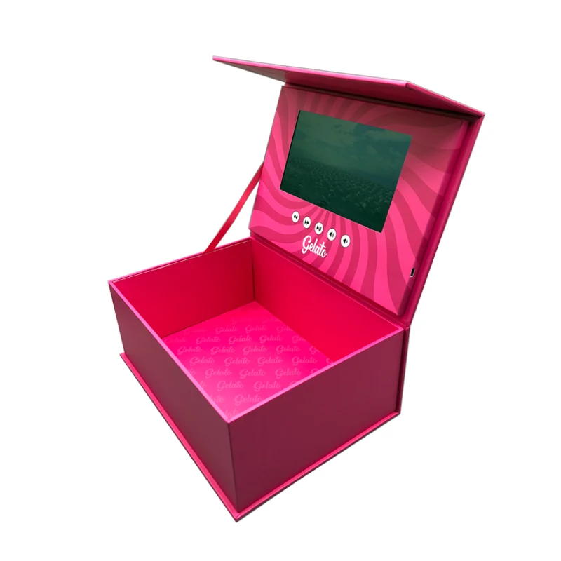 Factory Supply Full Color Printing 7 Inch Video Box With Lcd Screen Customized Gift Lcd Video Box