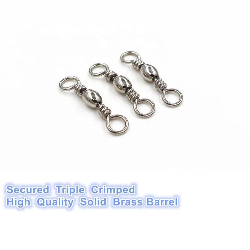 Barrel Swivels Fishing   line Hook Connector  Fishing  Accessories for Saltwater Freshwater  100pcs
