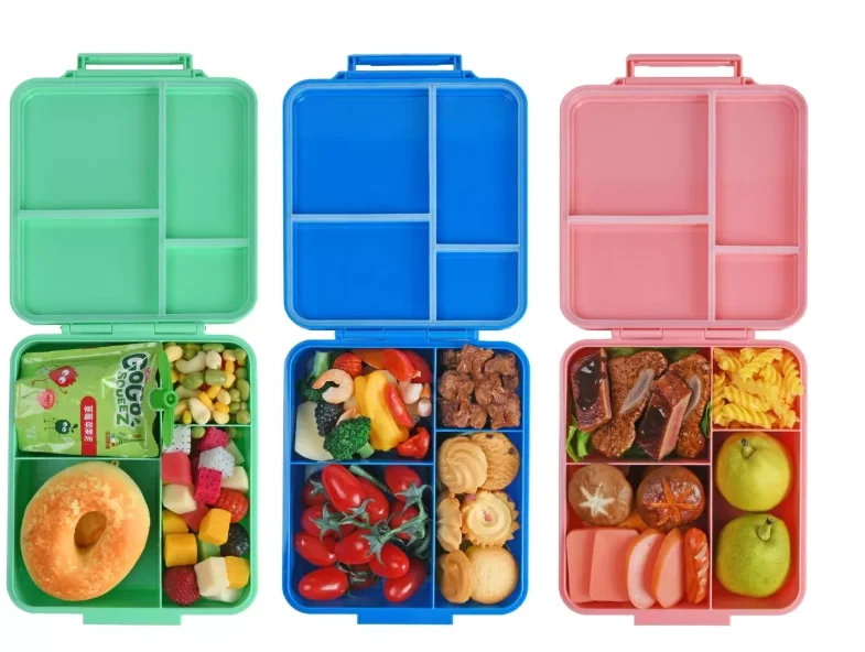 Aohea Children portable lunch box leak-proof compartmentalized bento box stainless steel thermos food jar