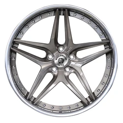 WRS740 Silver Multi Spoke Deep Concave Big Lip Forged Wheels T6061 Aluminium Car Rims for Aftermarket