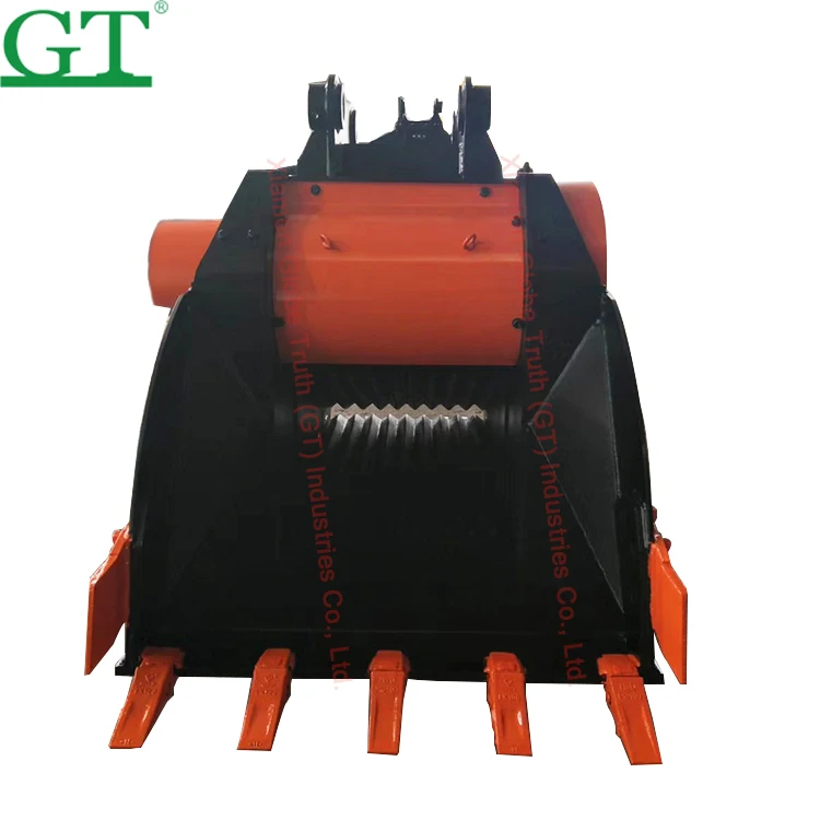 Crusher Bucket For Excavator 20-40 Ton Stone Rock Crushing Bucket Excavator Attachments Heavy Duty Machine Construction
