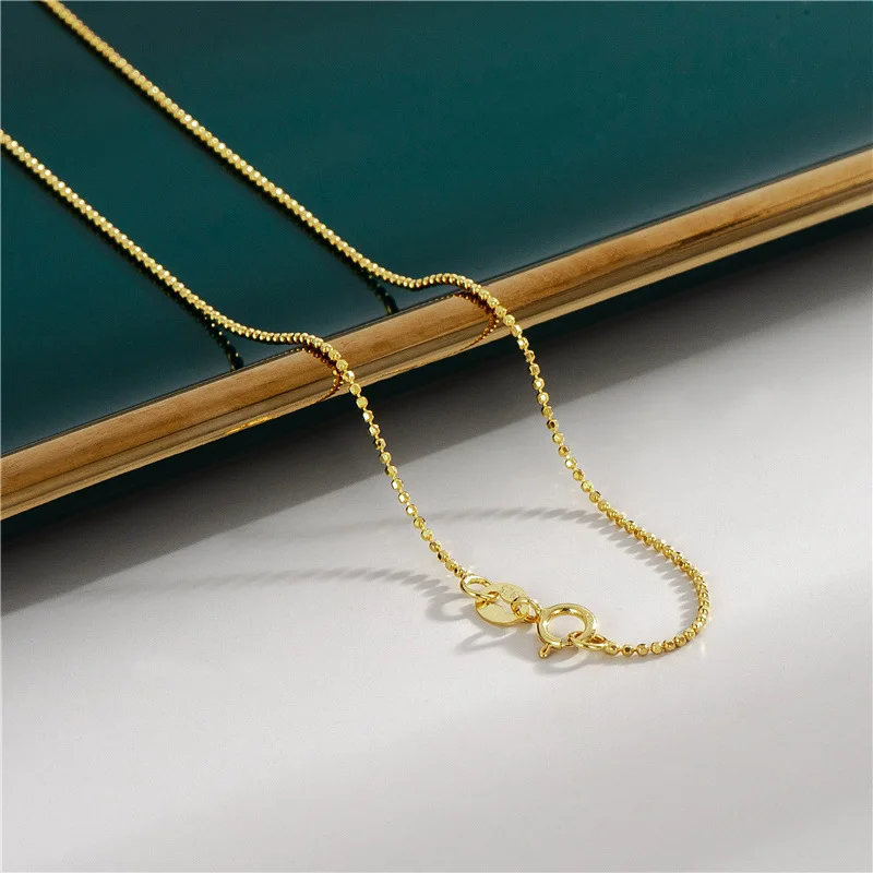 Charm necklace cross O chain snake box chain necklace pendant S925 sterling silver chain necklace