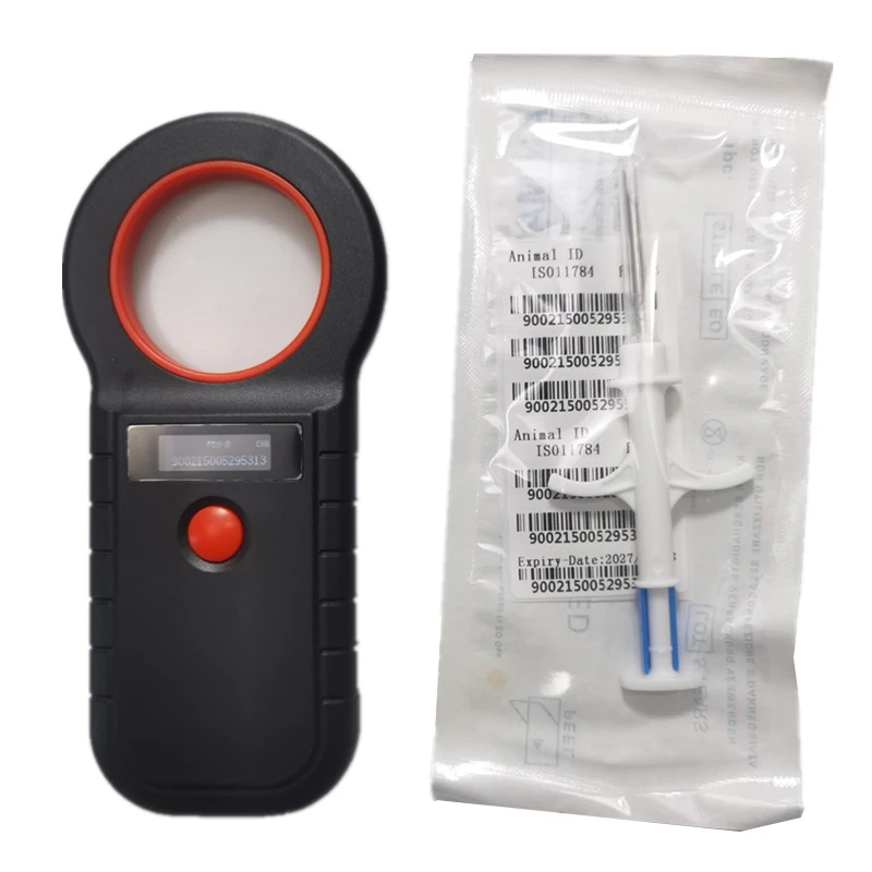 134.2KHz RFID Pet Microchip Scanner ISO11784/5 Handheld Animal RFID Reader for Dogs and Cats