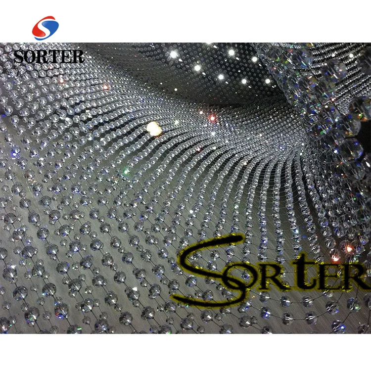 luxury crystal glass bead curtain for Living Room Bedroom Dining hall Decor
