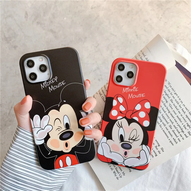 Anime Mickey Minnie mouse stitch Shockproof Phone Case For iPhone 12 Mini 12promax 11 XS X Cover free shipping
