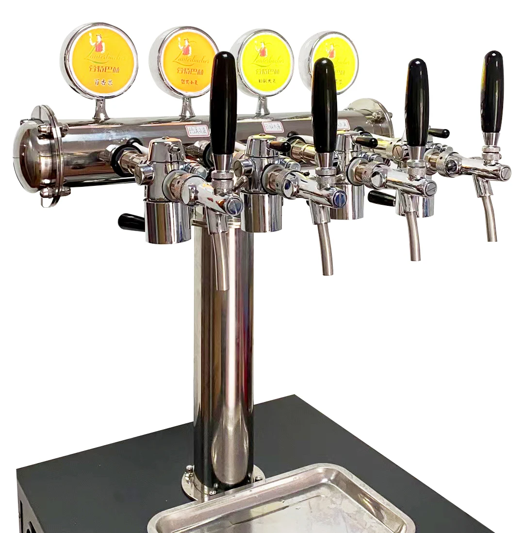 Classic Tap Tower Chrome 4-way Dispensing Tower Draft Beer Tower