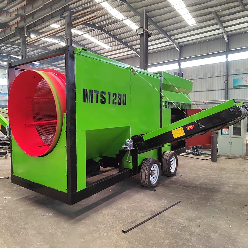 Zhengzhou Sinolion double layer rotary waste compost trommel screen sand washer sand and gravel separator