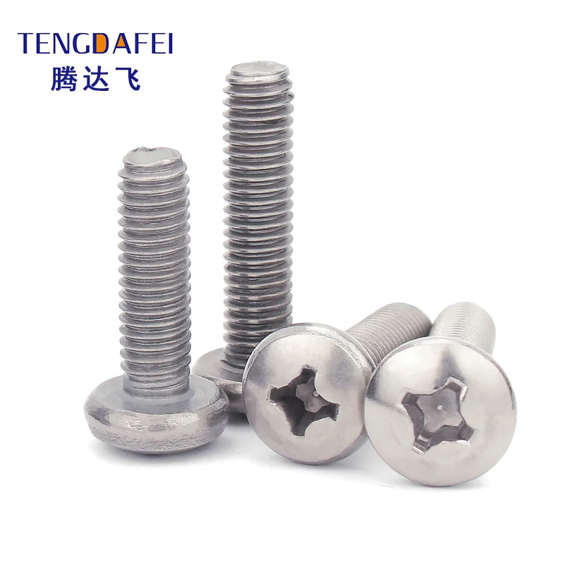 Titanium screw Titanium bolts 818 pan head cross bolt round head screw titanium machine nail M3M4M5M6