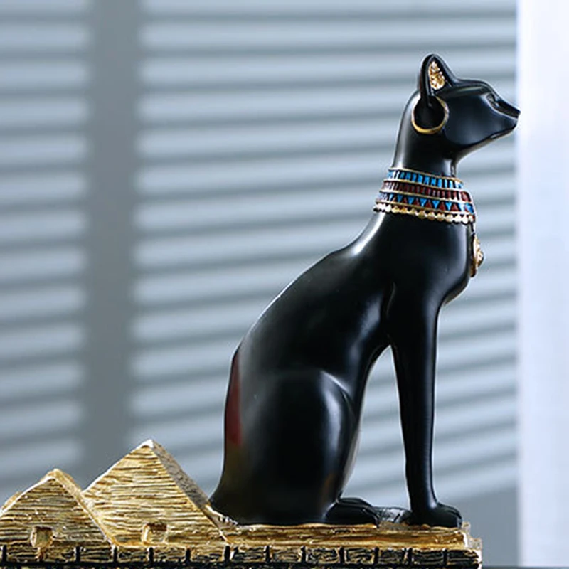 Resin Egyptian Anubis Dog Cat God Figurines Wine Rack Bottle Holder Storage Statue Home Living Room Desktop Decor Objects
