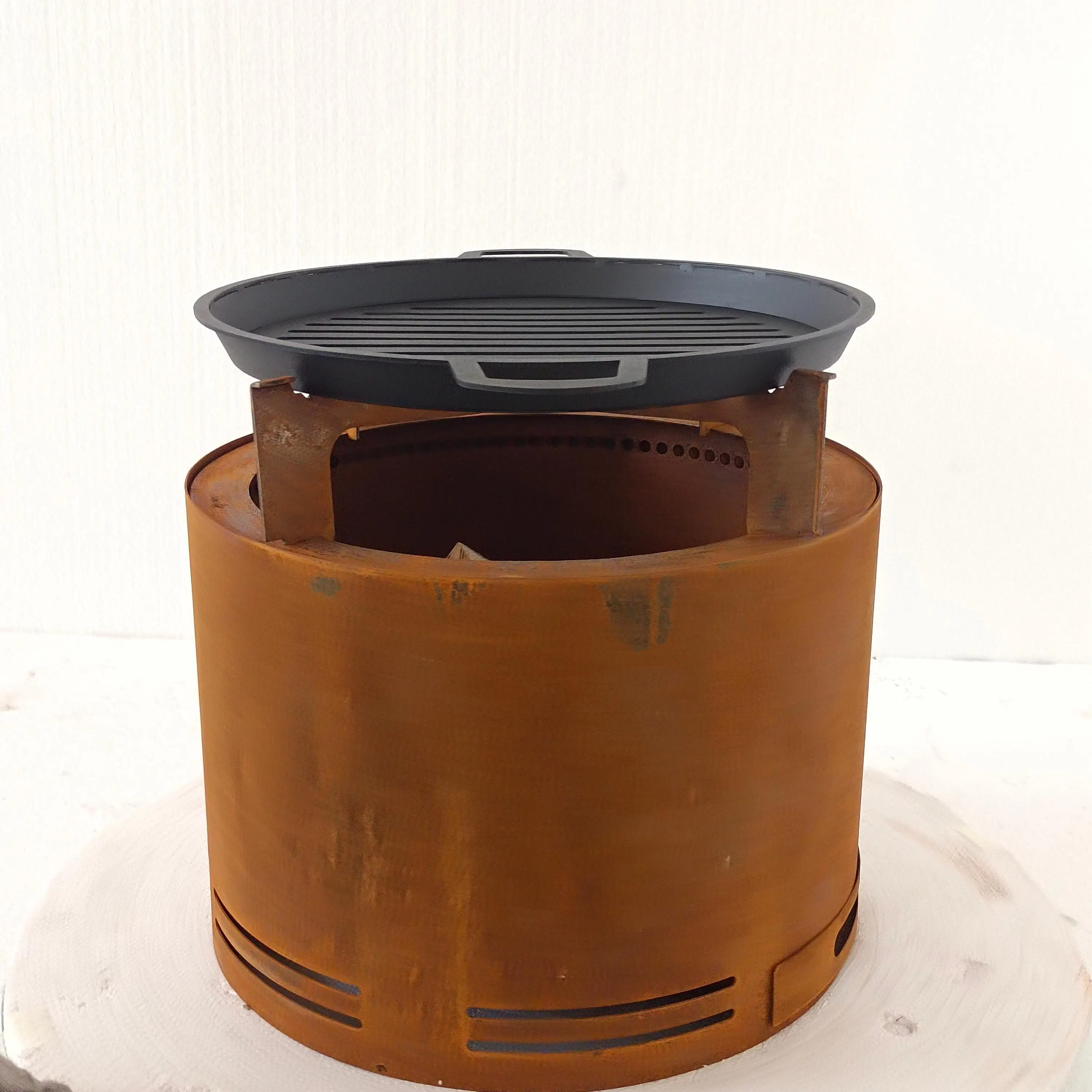 Kingjoy double layer smokeless corten steel charcoal fire pit