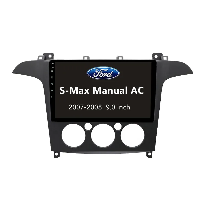 8-core Android DSP 6G RAM 128G ROM Video Radio Multimedia Wifi GPS Navigation for Ford S-Max Manual AC 2007-2008 Car dvd Player