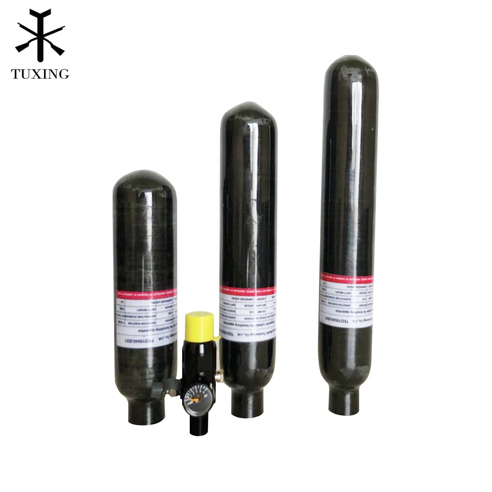 Тушение пользовательского цвета легкий CE круглый низ 0 3 л 42 5 4500 psi HPA Пейнтбол композитный Алюминиевый Воздушный бак из углеродного волокна