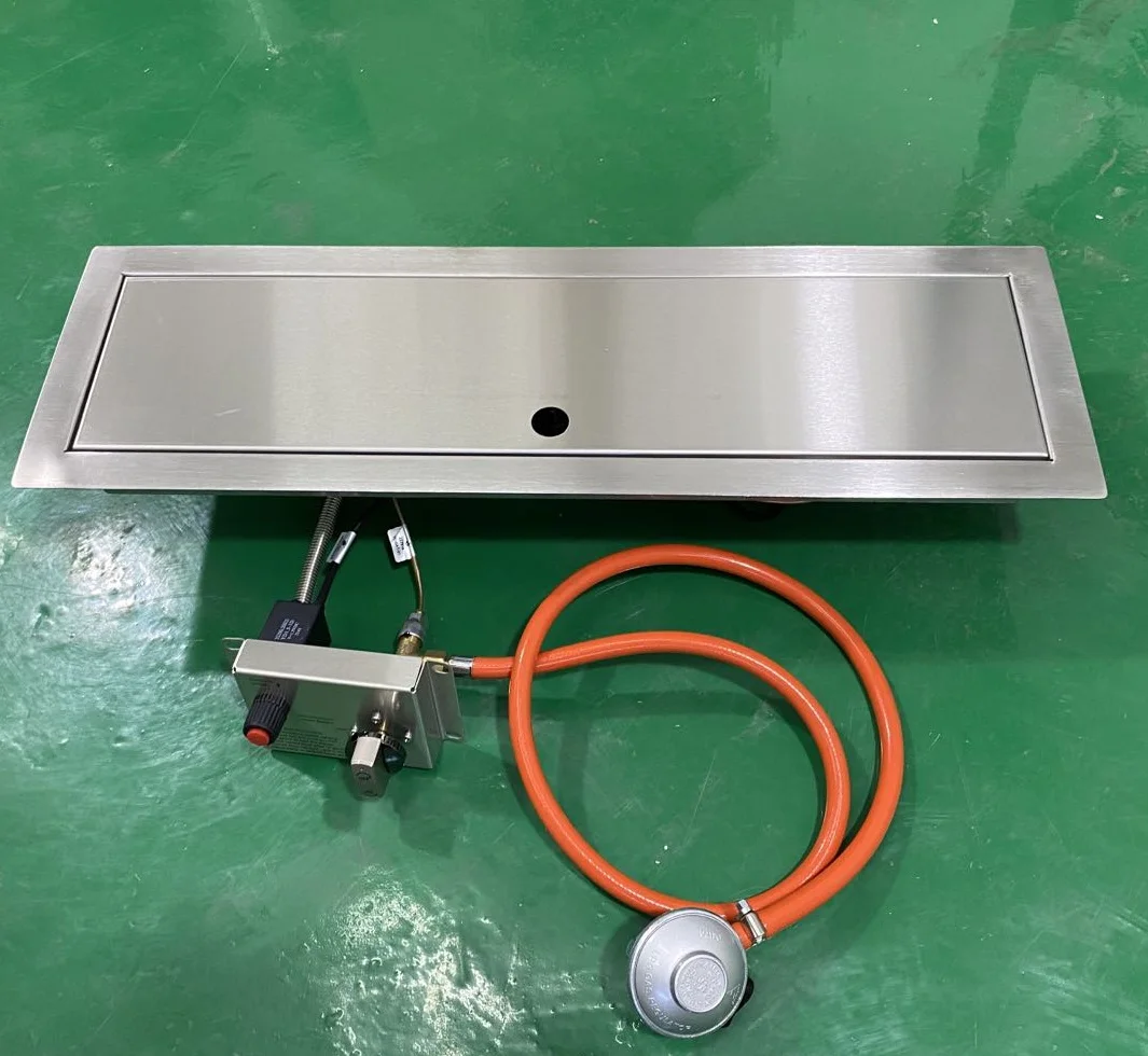 70 cm linear stainless steel drop- in gas fire pit burner