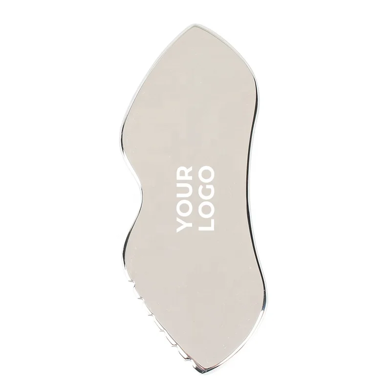 Оптовая продажа индивидуальный логотип 304 высококачественный инструмент для массажа лица Guasha из нержавеющей стали товары скульптурирования