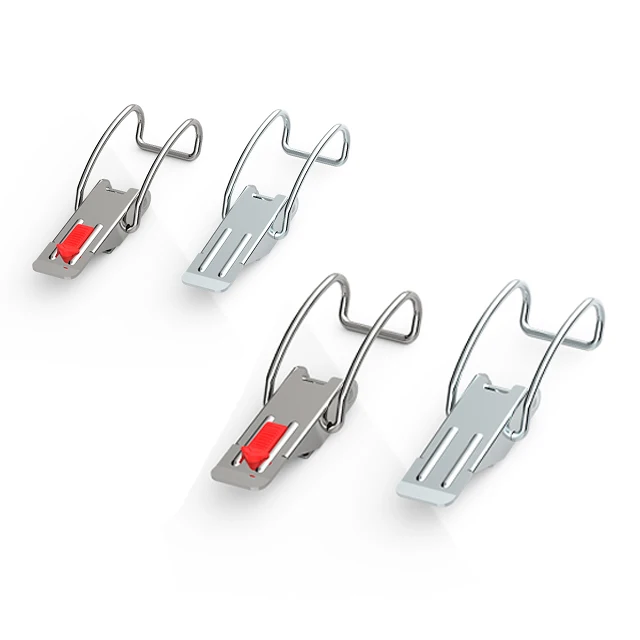 New Design Long Silver Tone Metal Pull Down Loop Draw Latch