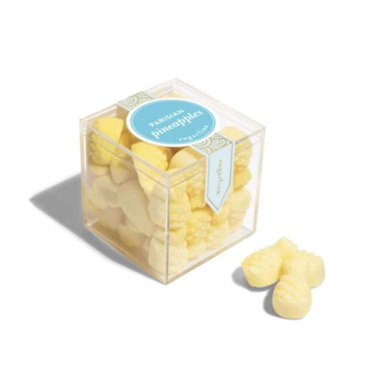 Upscale candy store Plastic Small Food Grade Candy Box Clear Acrylic Cube Wedding Party Sugar Favor Box