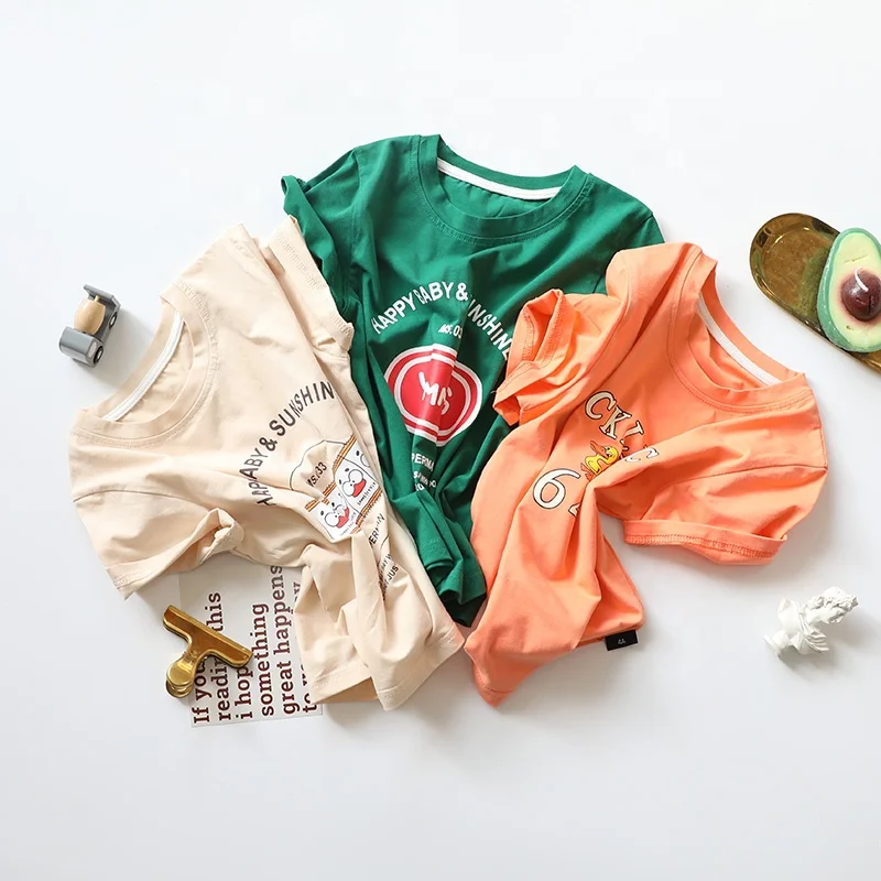 Tee boys T-shirt clothes cotton infant toddler tops custom printing t shirts for children