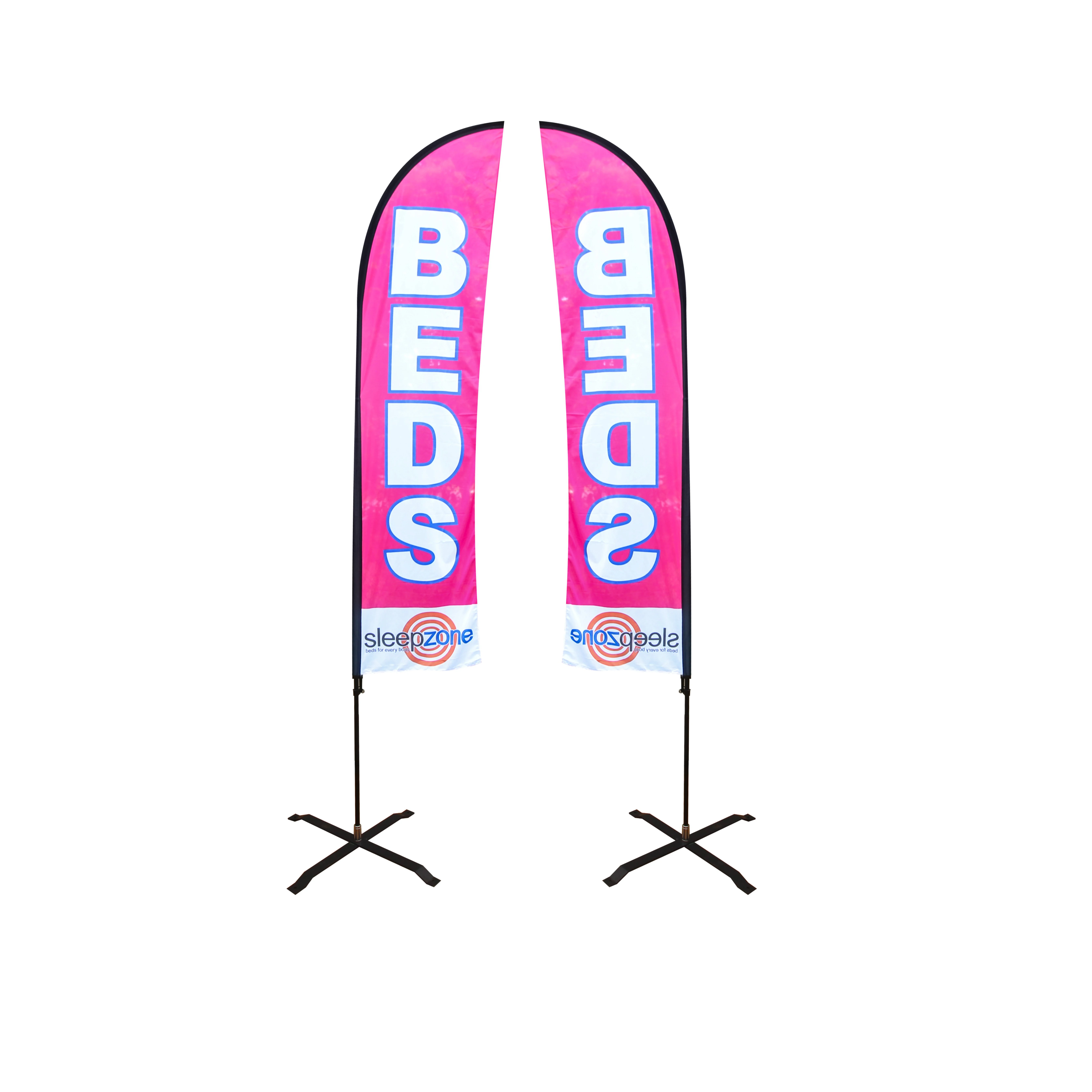 Custom logo Outdoor Printed Promotional Feather Flags Qingdao With Aluminum Pole