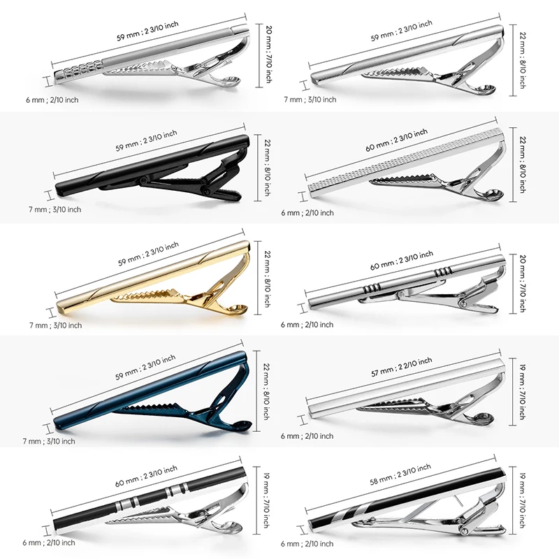 Daili Hot Sale Masonic Tie Clip Custom Gold Tie Clip 10PCS Ties Clips Set for Anniversary Business Party Fashion Men Accessory