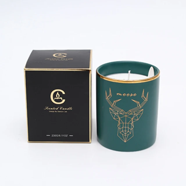 Лидер продаж 8*9 5 см цилиндр из черного мрамора пчелиный воск карамель Ароматизированная Подарочная коробка купить ароматизированные свечи оптом