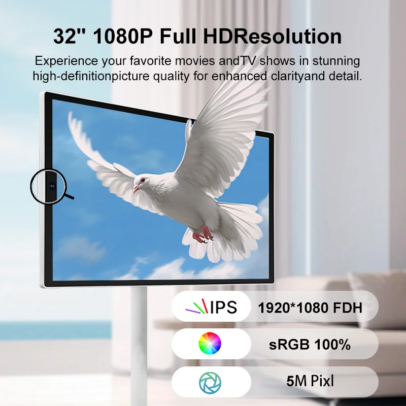 21 5 24 27 32 дюймов HD Android интерактивный сенсорный ЖК-дисплей с 5H или 9H батарея стенд беспроводной смарт портативный телевизор