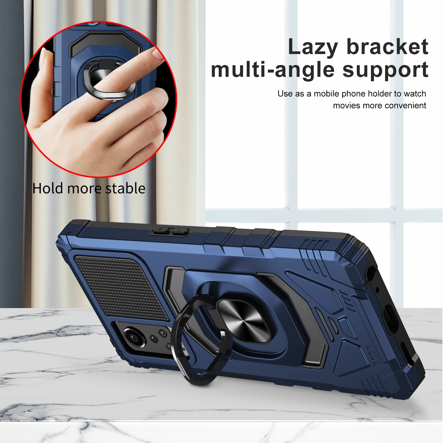 Grade Magnetic Car Mount Ring Holder case for Blu G91 Max Durable shockproof hybrid Cover