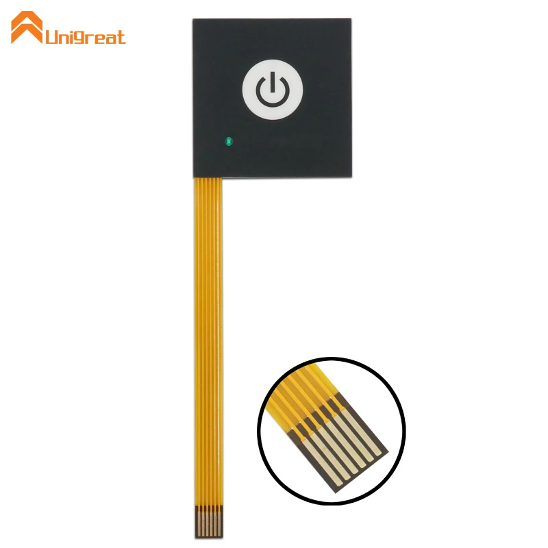 Single key hot selling membrane switch keypad with LED