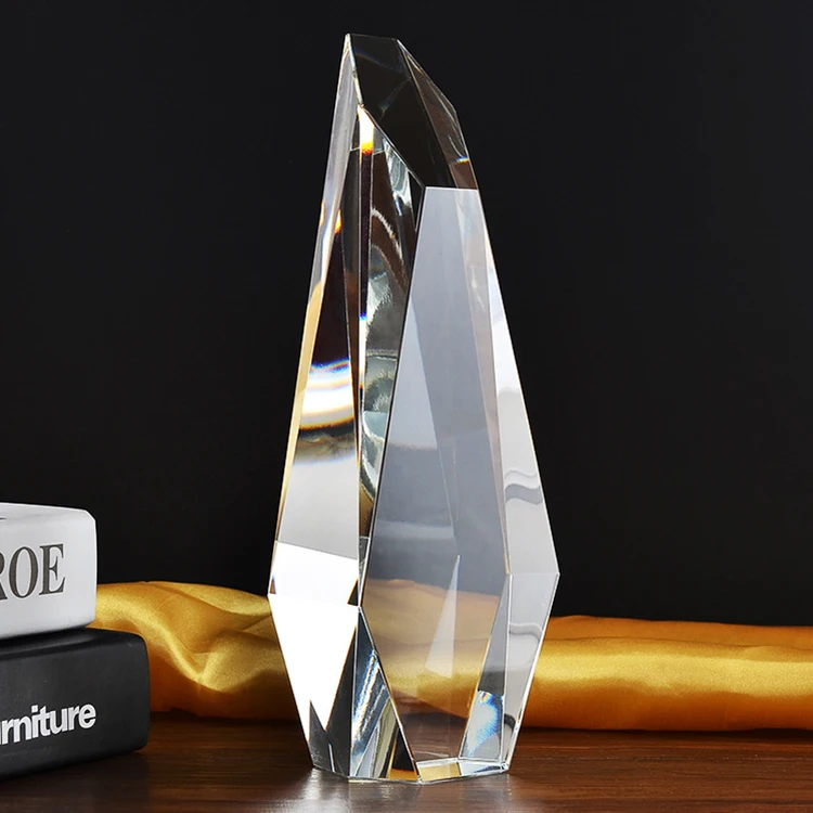 Великолепная блестящая награда бизнес-класса граненый горный хрустальный приз для 3d лазерной гравировки или УФ-или цветной печати