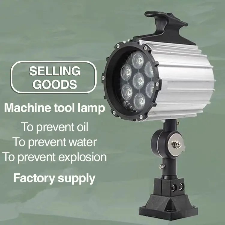 Light-weight waterproof gooseneck work light for magnetic base machine for CNC machine tools
