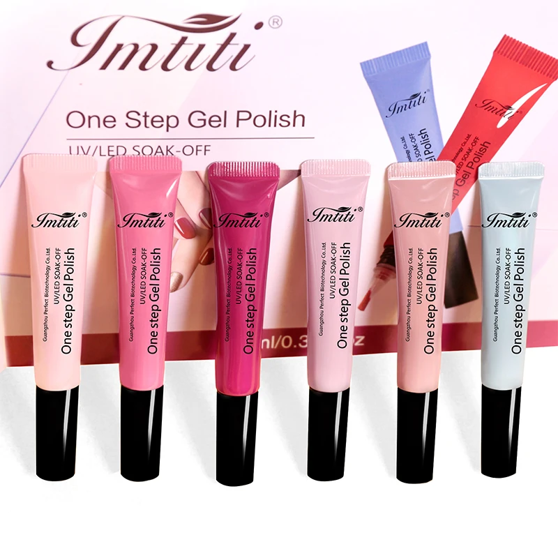 IMTITI Private Label One Step Gel Polish Wholesale Oem Color Nail Extension Gel  Custom Logo 3 In 1 Soak Off Gel Polish