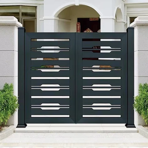 designs simple swing driveway security exterior double courtyard outdoor villa farm garden modern house aluminum fence gate