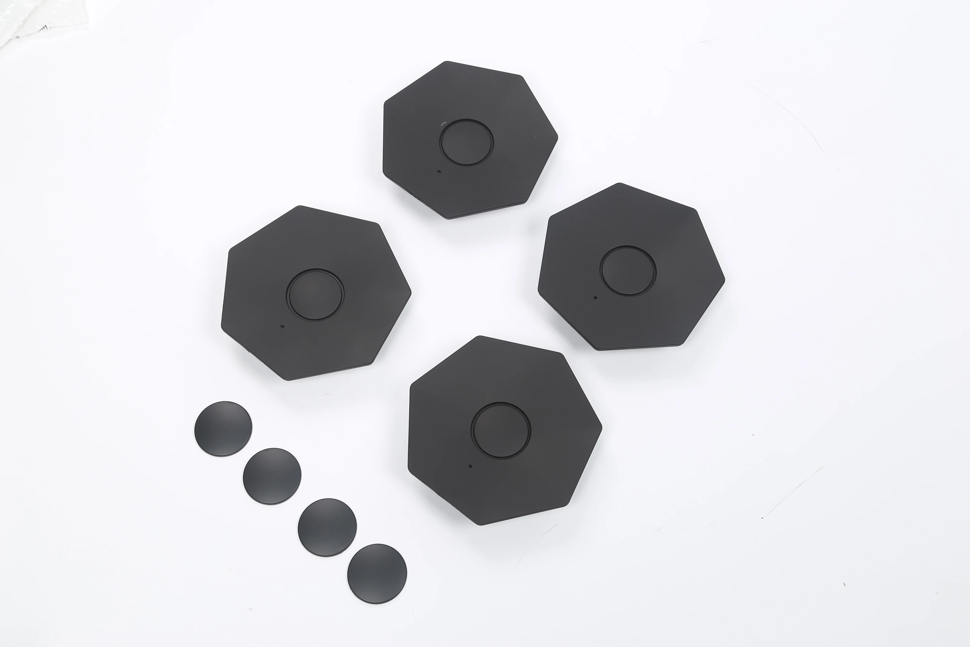 4 PCS Full Coverage Wheel Center Hub Caps Cover for Tesla Cybertruck 2024 Removable Accessories