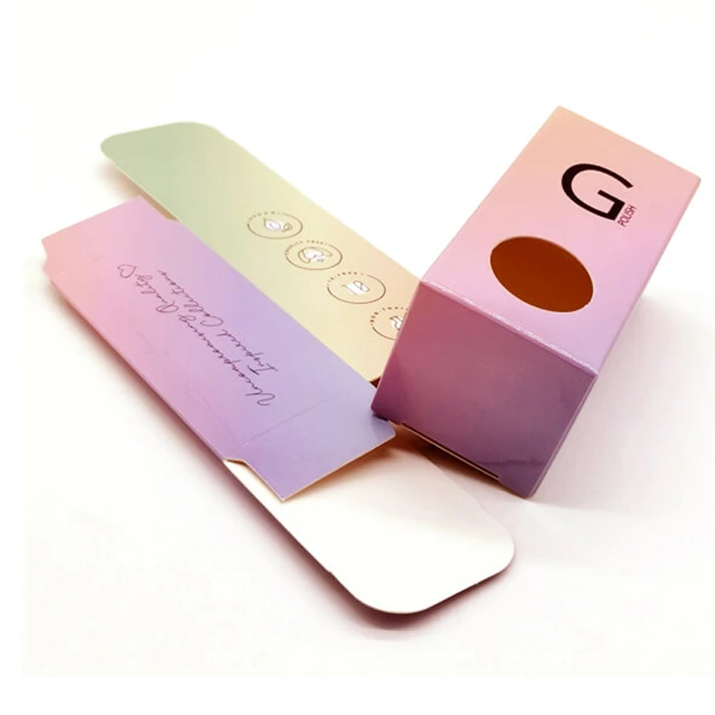 Factory custom printing gel nail polish packaging box