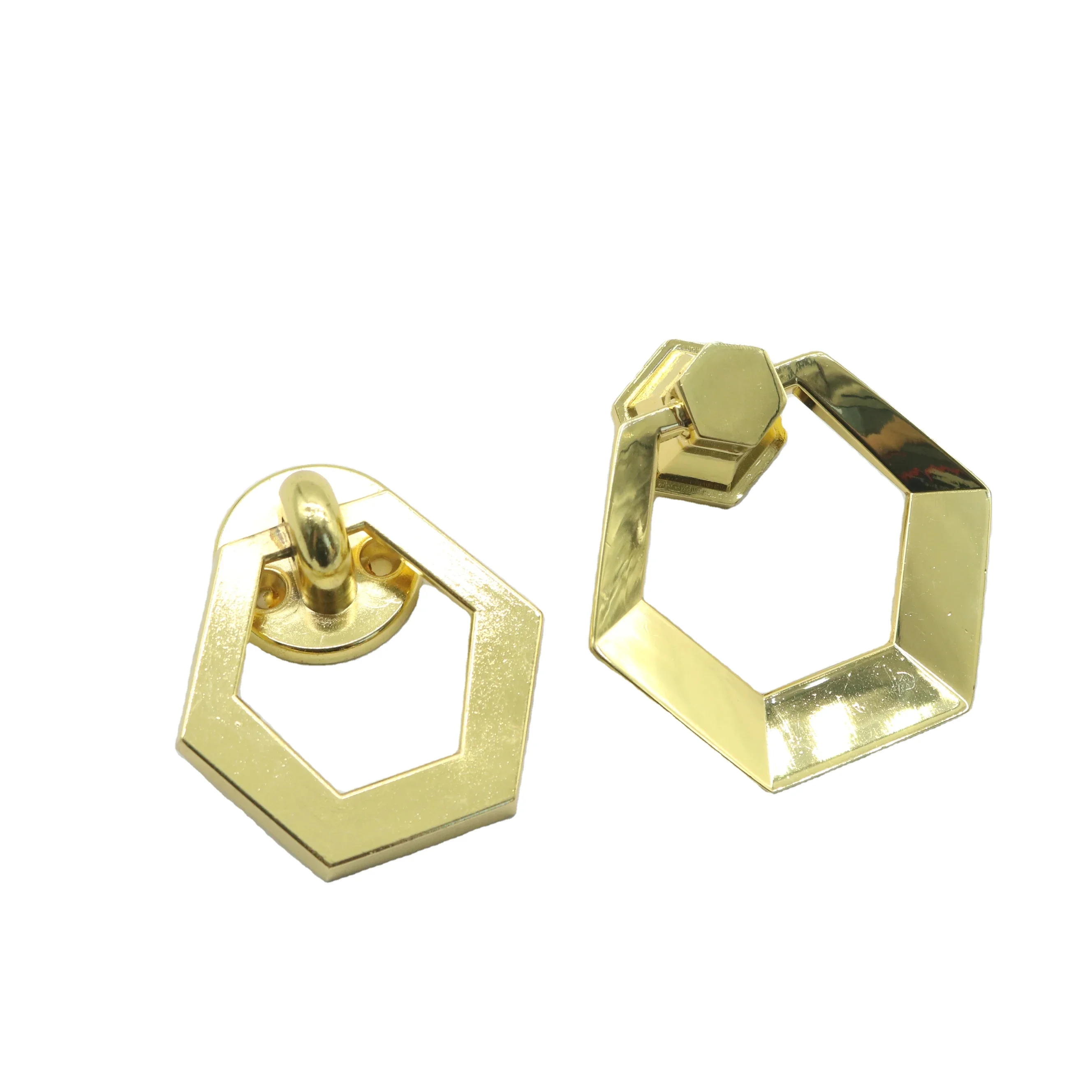 Popular Style Furniture Door Handles&Knobs Wholesale New Hexagon Decorative Handle For Cabinet Luxury Kitchen Cupboard Pull