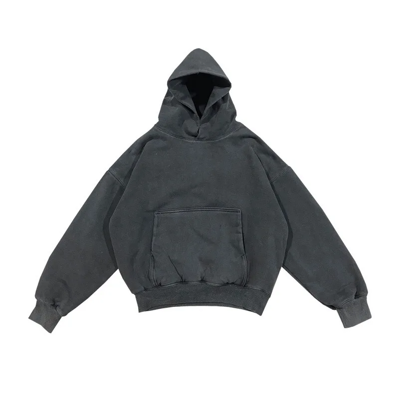 Drop Shoulder Boxy Fit Solid Color Blank Stringless Hoodie Heavy Cotton 480 Gsm Hoodies