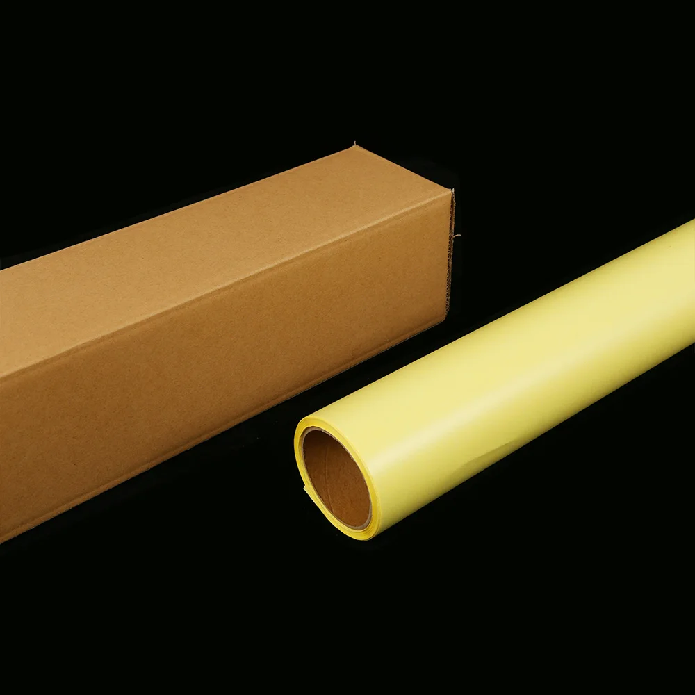70um Matte Adhesive yellow liner paper Glossy PVC Self Adhesive Cold Lamination Film